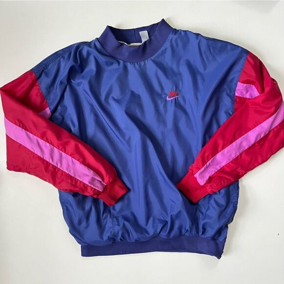 NIKE Vintage 90s Gray Tag Swoosh Women's Windbreaker Large - Picture 2 of 11